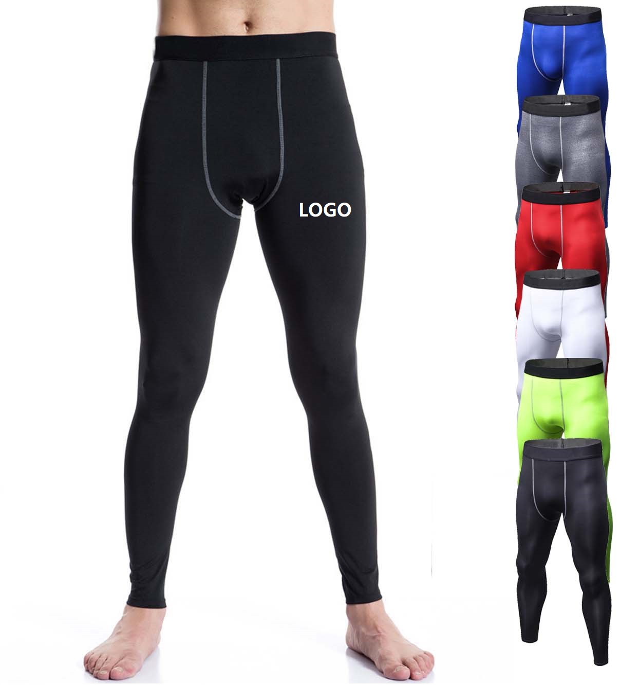 Vedo Baselayer Custom Logo Polyester Running Basketball Fitness Training Underwear Leggings Compression Tights For Men