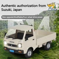 WPL D14 licence transporter 1/10 4WD RC Kei camion Simulation dérive voiture chenille quatre roues motrices RTR avec lumières LED passe-temps modèle jouet