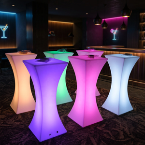 โต๊ะและเก้าอี้ไฟ LED เปลี่ยนสีได้ 16 สี รุ่นใหม่ เฟอร์นิเจอร์สำหรับงานปาร์ตี้ ชาร์จไฟได้ และเฟอร์นิเจอร์แบบมีไฟ LED - Product Image 1
