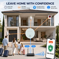 Système de sécurité domestique MIRO PS-W51 5G double bande, alertes via l'application TUYA, capteur de porte 433 MHz, détecteur de mouvement PIR, sirène intérieure ABS, porte-clés