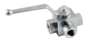 Válvula de Bola Hidráulica de Alta Presión Khb y KHB3K 500 Bar, Acero al Carbono, Acero Inoxidable, Recubrimiento de Zinc Blanco - Product Image 3