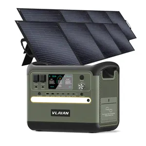 Portable Solar Generator 110v 120v Portable Power Station 2400 Watt For Camping Emergency