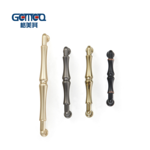 经典风格厨房拉手橱柜定制彩色标志锌合金金色门把手 - Product Image 3
