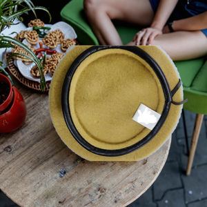 Chapeau béret en laine unisexe de haute qualité Style extérieur personnalisé couvre-chef adulte pour vêtements de cérémonie directement vendu en gros auprès de la sécurité israélienne - Product Image 2