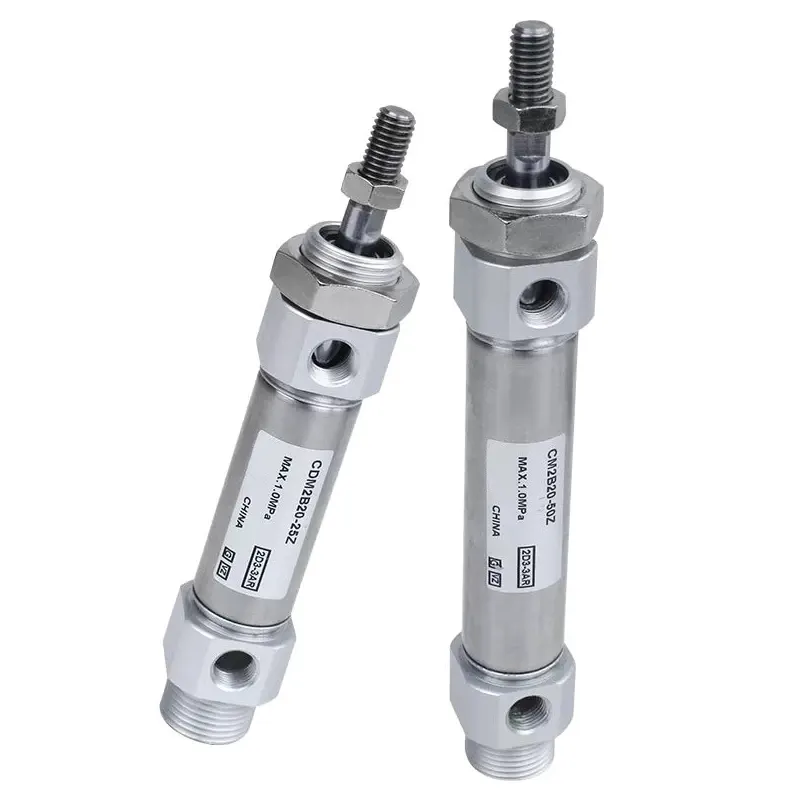 YBL CDM2B Mini 20/25/32/40mm Double-Action round Air Cylinder Stainless Steel Pneumatic Parts Small and Efficient