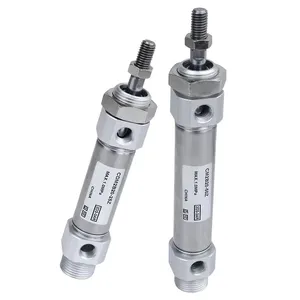 YBL CDM2B Mini 20/25/32/40mm Double-Action Round Air Cylinder Stainless Steel Pneumatic Parts Small And Efficient