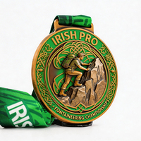 Médaille sportive en émail coloré personnalisée de style irlandais - Prix de compétition sportive personnalisé