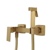 Ensemble de pulvérisateur de bidet en alliage de zinc à main de vente chaude salle de bain moderne Shattaf avec support de pommeau de douche pour le nettoyage des toilettes d'appartement