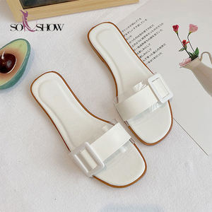 Zapatos de Mujer de PU Tipo Jelly, en Oferta, Modernos, Combinación de Colores Sólidos, Estilo Plataforma, Punta Abierta, para Verano, Otoño y Primavera - Product Image 3