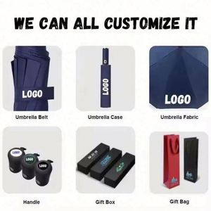 Parapluie pliant automatique personnalisé avec logo imprimé, protection UV, pour promotion, vente en gros, cadeau d'entreprise - Product Image 3
