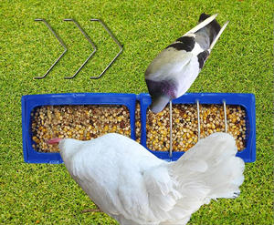 Nuove mangiatoie per pollame in plastica da 40cm per piccione <span class=keywords><strong>pappagallo</strong></span> e uccello distributore di cibo e acqua a doppio scopo - Product Image 2