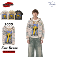 T-shirt Boxy Oversize TaiDe sur mesure 800 GSM délavé avec impression graphique, épaules tombantes, effet vieilli – Fabricant OEM/ODM en gros pour hommes
