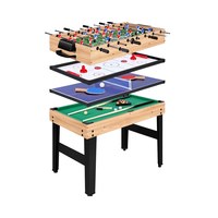 Ensemble de table de jeu en bois sur mesure 12 en 1 comprenant snooker, billard, baby-foot, hockey sur air, billard pour le divertissement familial à la maison
