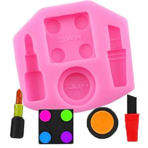 غير النظامية مخطط 3D لطيفة وهمية مستحضرات التجميل أحمر الشفاه نفخة الأساس زجاجة عطر زجاجة الرسم ديي سيليكون كعكة قالب فندان - Product Image 6