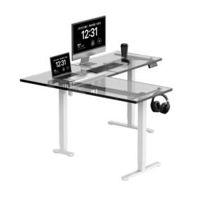 Customized Modern Convertible Single Motor 3 Stage Height Adjustment Black <b>White</b> Office <b>Desk</b> Metal Top Stand Alone Electric <b>Desk</b> - Product Image 2