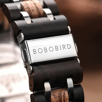 BOBO BIRD S18 — montre-bracelet en bois pour hommes, nouvelle version, marron, plusieurs zones de temps, collection