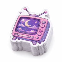 Autocollant personnalisé avec logo de fille anime, couleurs vibrantes, résistant aux UV, découpe numérique, impression manga, autocollants en vinyle PVC imperméables et mignons
