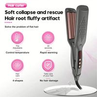 Lisseur de cheveux professionnel portable ionique, fer à lisser électrique avec revêtement céramique, écran LCD, 8 plaques en plastique et acier inoxydable