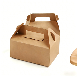 Caja <span class=keywords><strong>de</strong></span> Papel Kraft para Alimentos/<span class=keywords><strong>Galletas</strong></span>/Dulces/Cupcakes/Pasteles con Logotipo Personalizado a Precio Económico, Caja <span class=keywords><strong>de</strong></span> Papel para Pasteles Plegable - Product Image 1
