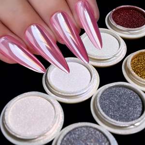 8 pièces de poudre à ongles chromée, <span class=keywords><strong>effet</strong></span> <span class=keywords><strong>miroir</strong></span> métallique, paillettes holographiques, poudre chromée métallique pour ongles, poudre à ongles chromée or <span class=keywords><strong>rose</strong></span> - Product Image 6