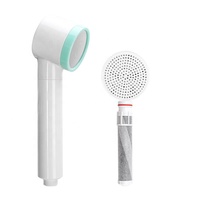 Filtre de Douche Portable pour Purification de l'Eau, Ensemble de Douche à Pression, Pommeau de Douche Moderne Chromé - Accessoires de Robinet de Salle de Bain Écologiques
