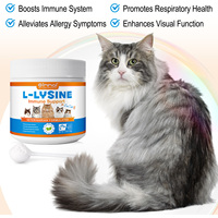 Complément alimentaire pour animaux de compagnie Oimmal, soins de santé, poudre naturelle de L-Lysine pour chats, soutien immunitaire, santé respiratoire, fonction nasale et oculaire