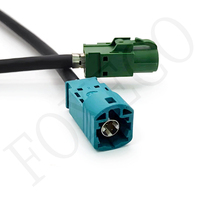 Câble LVDS FOXECO HSDLVDS sur mesure pour écran de commande central de voiture, conducteurs en cuivre étamé, connecteur adaptateur IP67