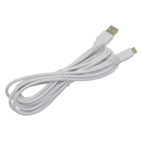 Cable de carga de alimentación USB de 3M y 10 pies para mando de Wii, controlador Wii Pad y Joypad, color blanco