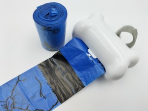 Customizable <b>Blue</b> 2-<b>Roll</b> Rectangle Shaped Plastic Dog Poop Bags Eco-Friendly Customizable Plastic Bags - Product Image 5