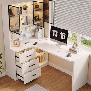 Hiện Đại Sang Trọng MDF L-Hình Bàn Văn Phòng Thiết Kế Gỗ Sồi Mở rộng Cho Nhà Trường Bệnh Viện Giám Đốc Của Biệt Thự Nội Thất Văn Phòng - Product Image 2