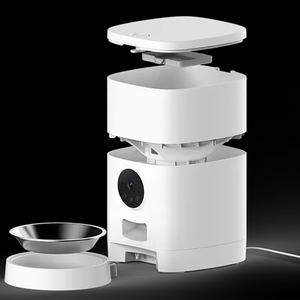 2023 nuevo tazón de comida aplicación Control remoto <span class=keywords><strong>Auto</strong></span> Wifi Microchip inteligente automático gato perro alimentador de mascotas con cámara - Product Image 6