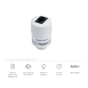 Sensor de Oxígeno Médico MOX para Máquinas de Anestesia y Monitores Generales de O2, MOX3, Versión Médica del 4OXV O2-A2 - Product Image 2