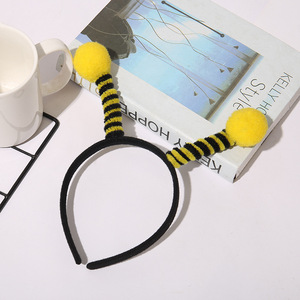 Serre-tête à tentacules d'abeille et boules de fourrure d'animaux pour enfants, accessoires de performance pour jeunes enfants et adultes pour fêtes, Nouvel An, Halloween - Product Image 4