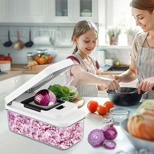 Bán buôn Hướng dẫn sử dụng mandoline rau & trái cây cắt nhựa hành tây Dicer Veggie Slicer nhà bếp đa hướng dẫn sử dụng rau Chopper - Product Image 2