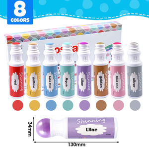 Marqueurs à pointe éponge lavables B2B, 2,1 oz, 8 couleurs métalliques, pour les jeux artistiques en famille, cadeau créatif - Product Image 6
