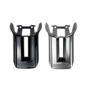 Housse de volant Mercedes-Benz, argent électroplaqué, noir piano, ABS, fixation adhésive, modèle 2022 - Product Image 2
