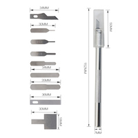 Xyj lames rasoir nourriture fruits, bricolage, gravure Scalpel, bricolage coupe PCB réparation couteaux d'art, outils de Sculpture sur bois, 9 lames