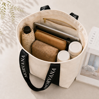 Sac fourre-tout en toile de coton vierge personnalisé imprimé en gros, multi-poches, écologique, robuste, pour le shopping, les voyages et la plage