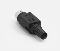 6P Mini-Din männlich gestreift verzinnt PS/2 Koaxialkabel 1,5 m Audio Auto HDTV Lautsprecher-Fabrik PVC für Maus Projektor Kamera