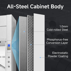 CARTMAY Armadi Aspiranti a Condotto con Flusso d'Aria Regolabile, Completamente in Acciaio, con Armadietti per Laboratorio - Product Image 3