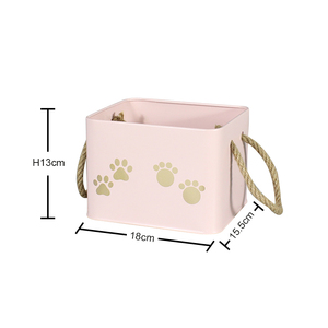 Metal customize cute toy bin storage organizer small storage box for kids toys with handles