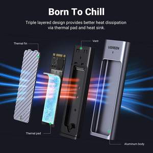 Rj45 M.<span class=keywords><strong>2</strong></span> NVMe SATA SSD muhafaza alüminyum 10Gbps USB C harici taşınabilir NVMe M.<span class=keywords><strong>2</strong></span> muhafaza USB 3.<span class=keywords><strong>2</strong></span> Thunderbolt Thunderbolt - Product Image 4