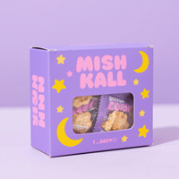 Boîtes en mylar personnalisées à impression numérique pour l'emballage de biscuits et de beignets Boîtes en papier à pliage facile Boîtes à couvercle supérieur et inférieur