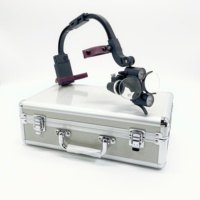 Loupes Dentaires Médicales LED 2.5X 3.5X avec Lampe Frontale, Phare Chirurgical pour Dentiste, Projecteur d'Équipement de Laboratoire Lumineux et Clair