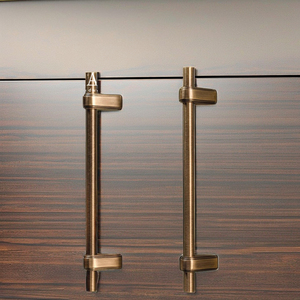 EZONE Ayarlanabilir Siyah/Altın Mat Pirinç Tırtıllı Modern Minimalist Daire Dolap Kulpları Mutfak Çekmece Kolları - Product Image 3