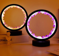 Vente en gros de lampe de chevet en pierre brute de roche naturelle, cristal clair améthyste, quartz, LED, lampe de nuit USB