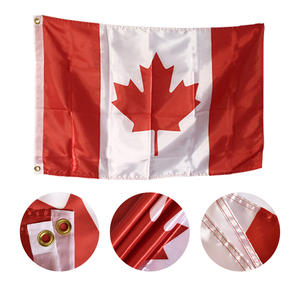 أعلام ورايات مخصصة بحجم 3×5 قدم لفريق كندا الوطني وجميع الدول، مصنوعة من البوليستر مع طباعة شعار مخصص - Product Image 2