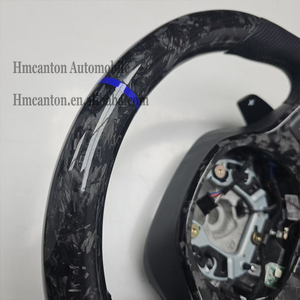 Volant de direction en cuir perforé en fibre de carbone pour BMW G20 G30 G01 Série 3 Série 5 - Product Image 3