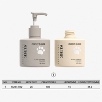 Bouteille de shampoing cylindrique épaisse en PEHD personnalisée 300 ml avec impression sérigraphique pour gel douche, après-shampoing et après-rasage