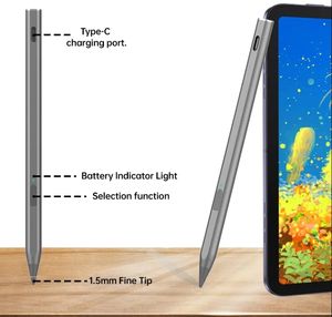 Uogic 2.0สไตลัสอัจฉริยะสำหรับ Chromebook 4096อลูมิเนียมทนทานพอร์ตชาร์จ2.0 Type C พอร์ต4096ความดันปากกาสัมผัส capacitive - Product Image 3